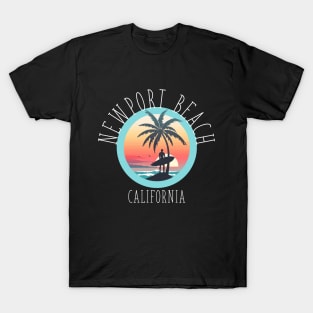 Newport Beach - California (with White Lettering) T-Shirt